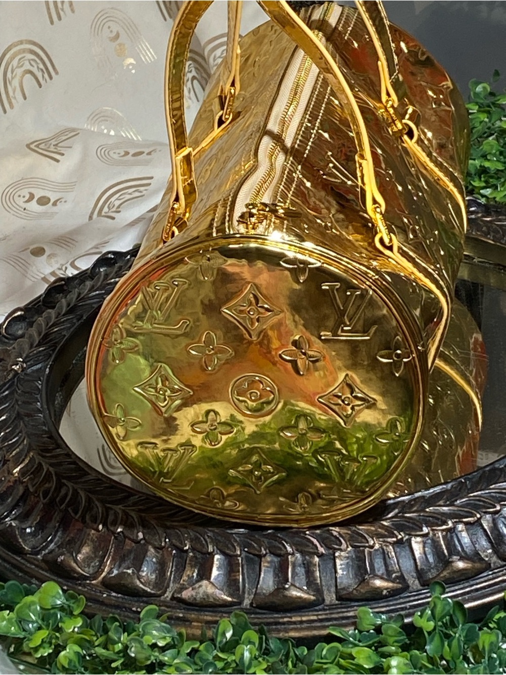 Louis Vuitton Metallic Gold Barrel Hobo Bag - Picture 6 of 12